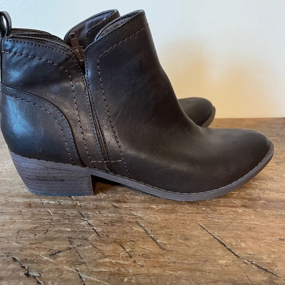 G by Guess Chocolate Ankle Booties